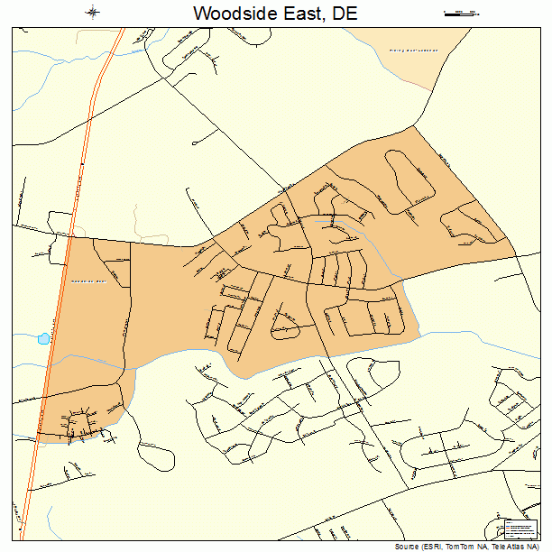 Woodside East, DE street map