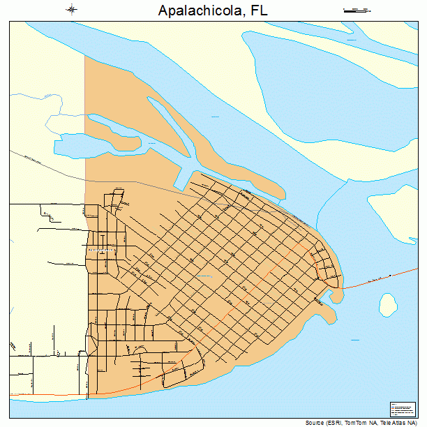 Apalachicola, FL street map
