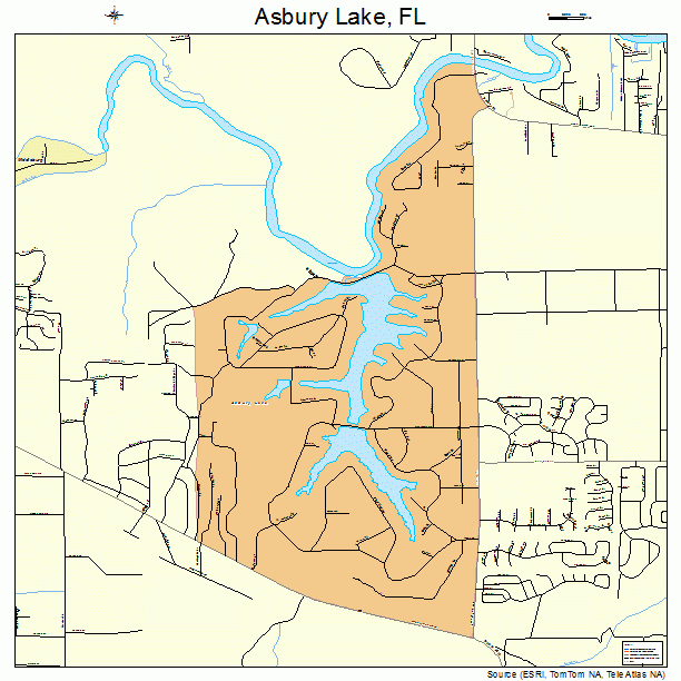 Asbury Lake, FL street map