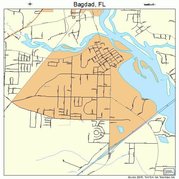 Bagdad, FL street map