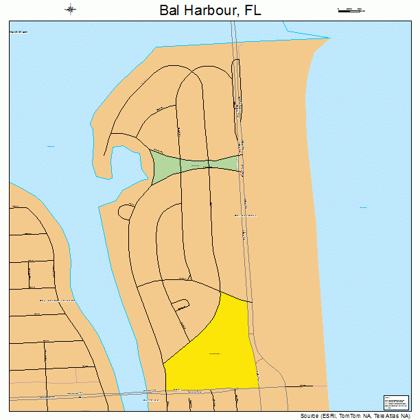 Bal Harbour, FL street map