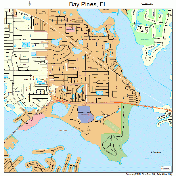Bay Pines, FL street map