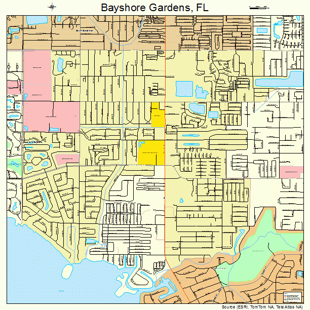 Bayshore Gardens, FL street map
