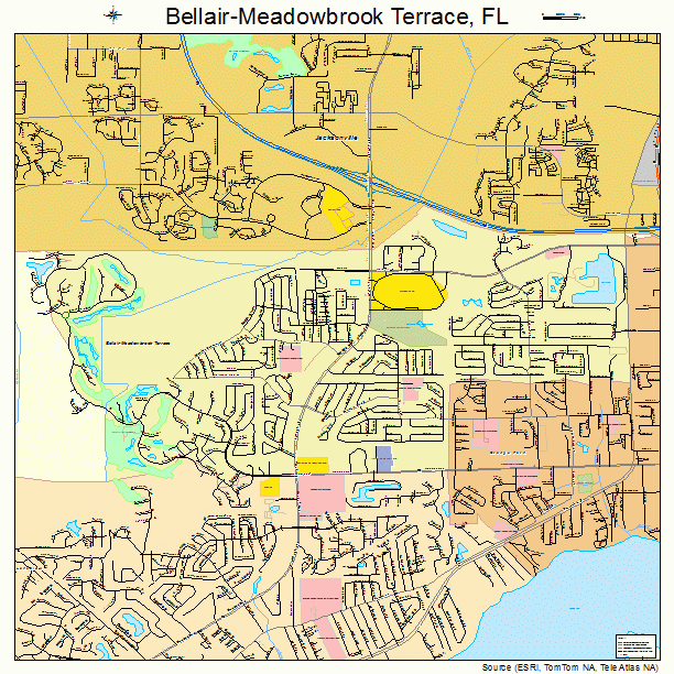 Bellair-Meadowbrook Terrace, FL street map