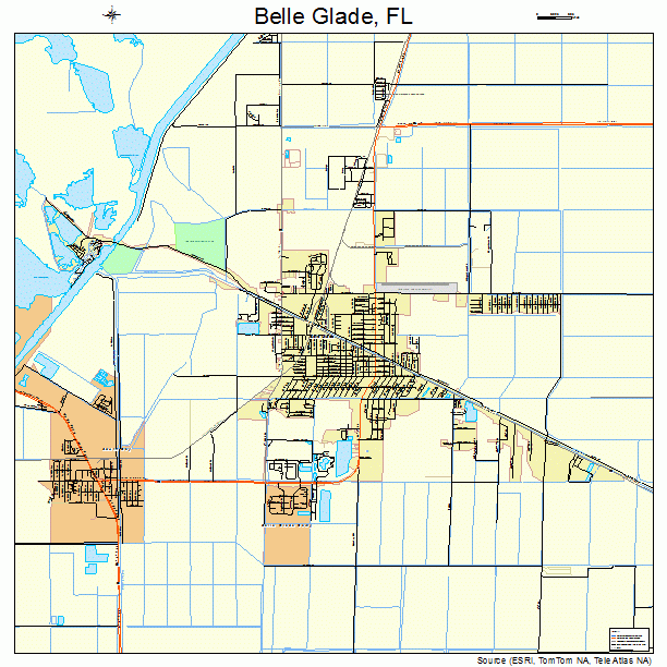 Belle Glade, FL street map