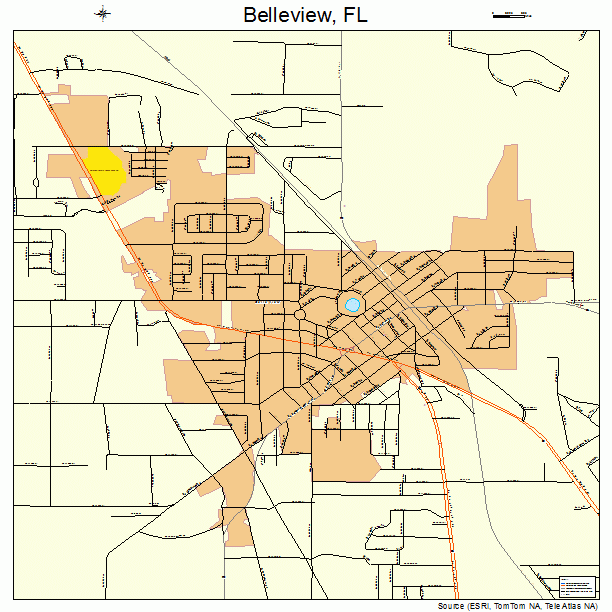 Belleview, FL street map