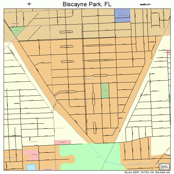 Biscayne Park, FL street map