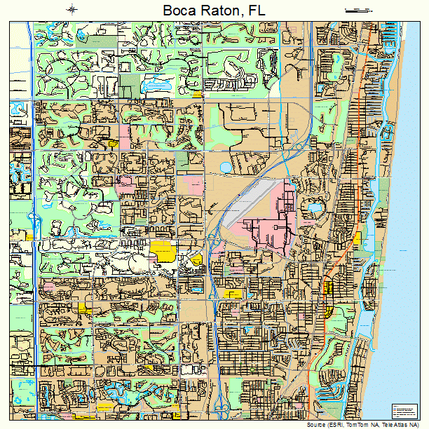 Boca Raton, FL street map