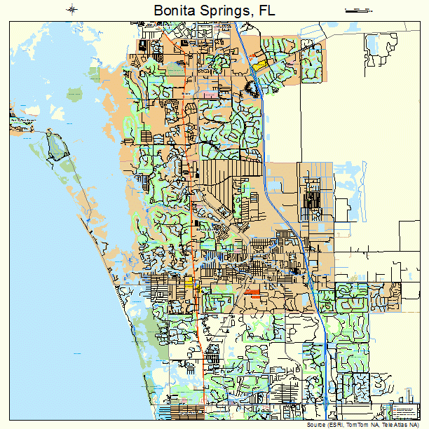 Bonita Springs, FL street map