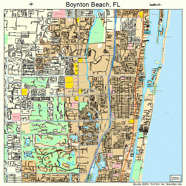 Boynton Beach, FL street map