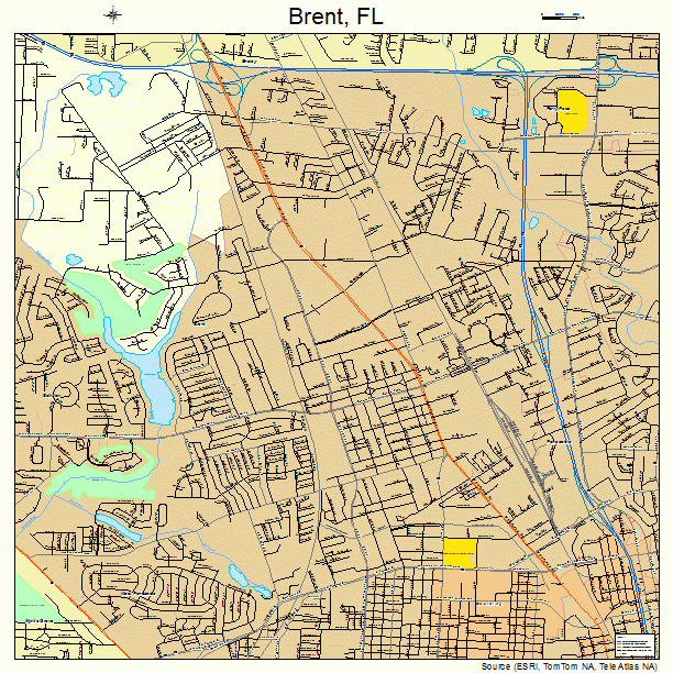 Brent, FL street map