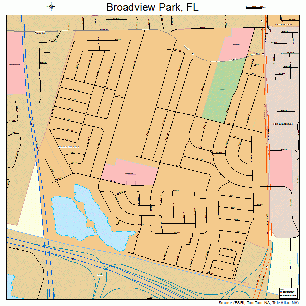 Broadview Park, FL street map