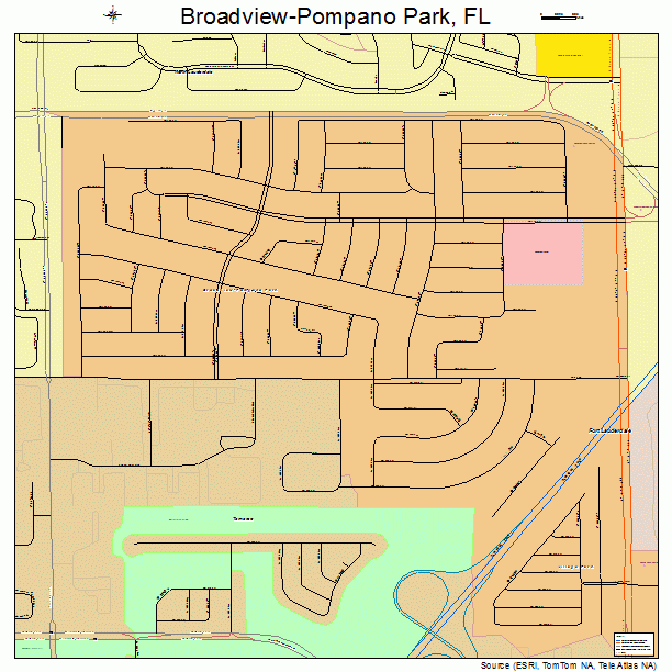 Broadview-Pompano Park, FL street map
