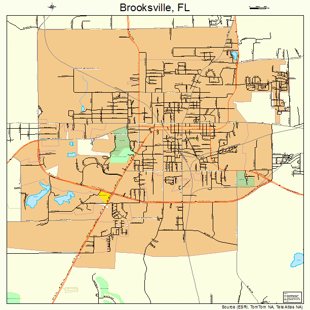 Brooksville, FL street map