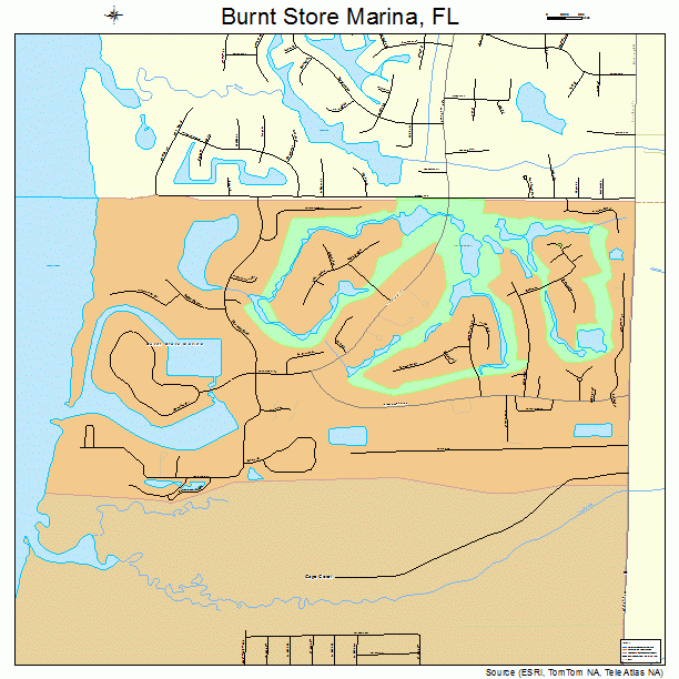 Burnt Store Marina, FL street map