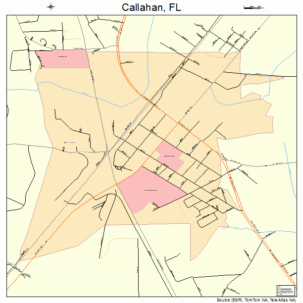 Callahan, FL street map