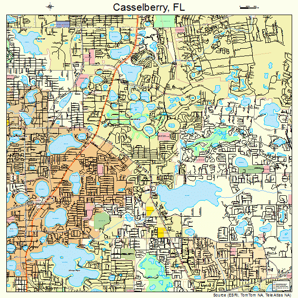 Casselberry Florida Street Map 1211050 