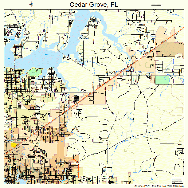 Cedar Grove, FL street map