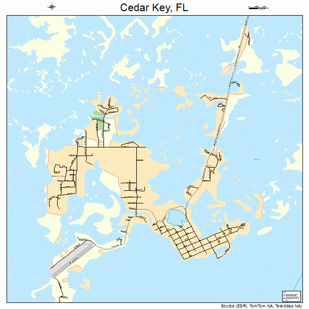 Cedar Key, FL street map