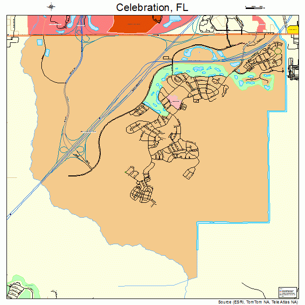 Celebration, FL street map