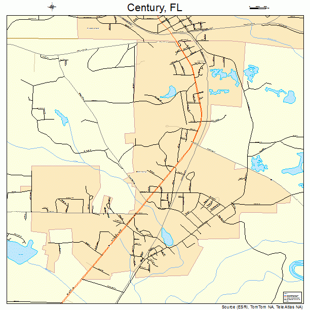 Century, FL street map