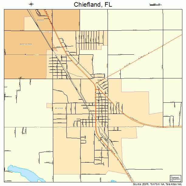 Chiefland, FL street map