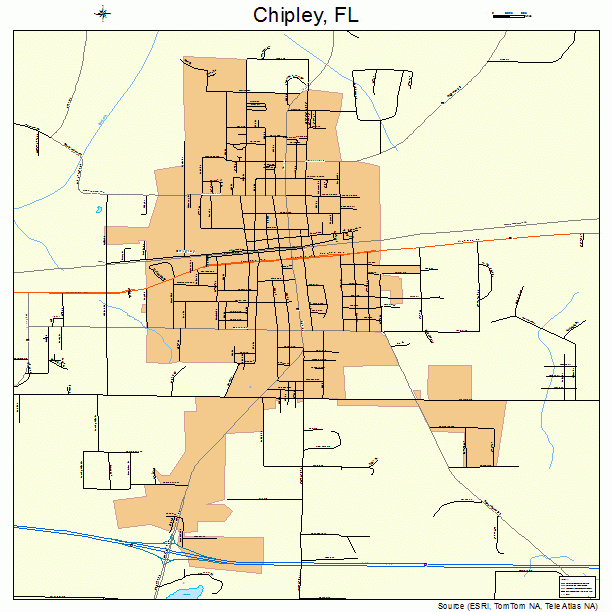 Chipley, FL street map