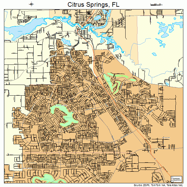 Citrus Springs, FL street map