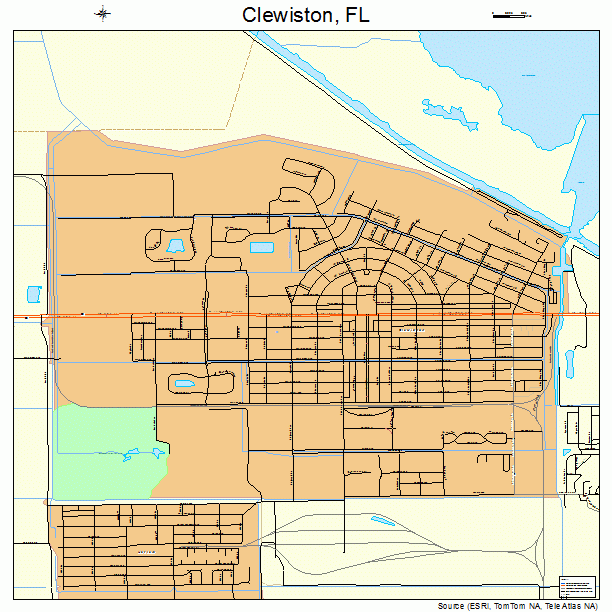 Clewiston, FL street map