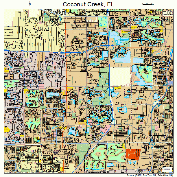 Coconut Creek, FL street map