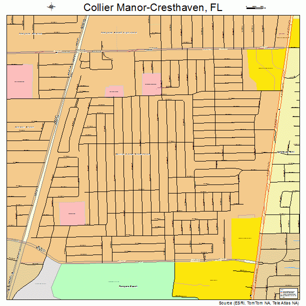 Collier Manor-Cresthaven, FL street map