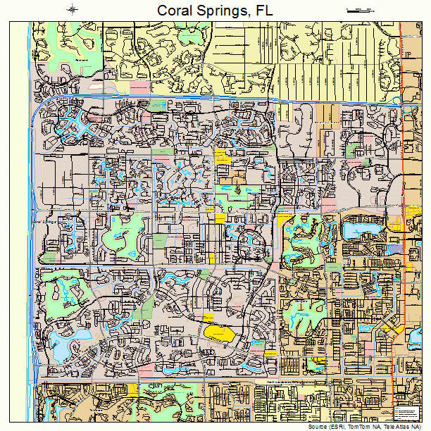 Coral Springs, FL street map