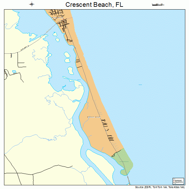 Crescent Beach, FL street map