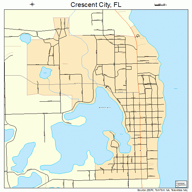 Crescent City, FL street map