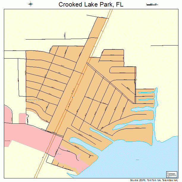 Crooked Lake Park, FL street map