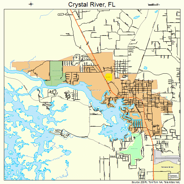 Crystal River, FL street map