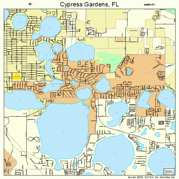 Cypress Gardens, FL street map