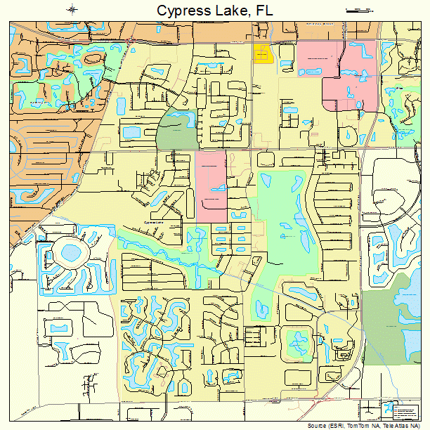 Cypress Lake, FL street map