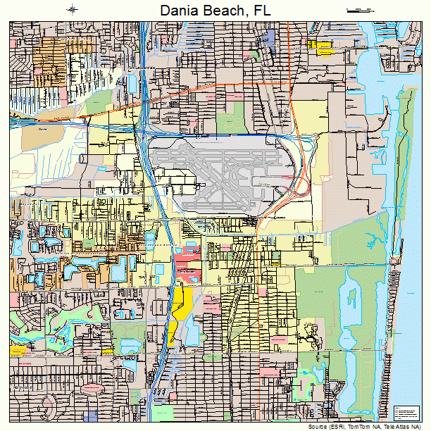 Dania Beach, FL street map