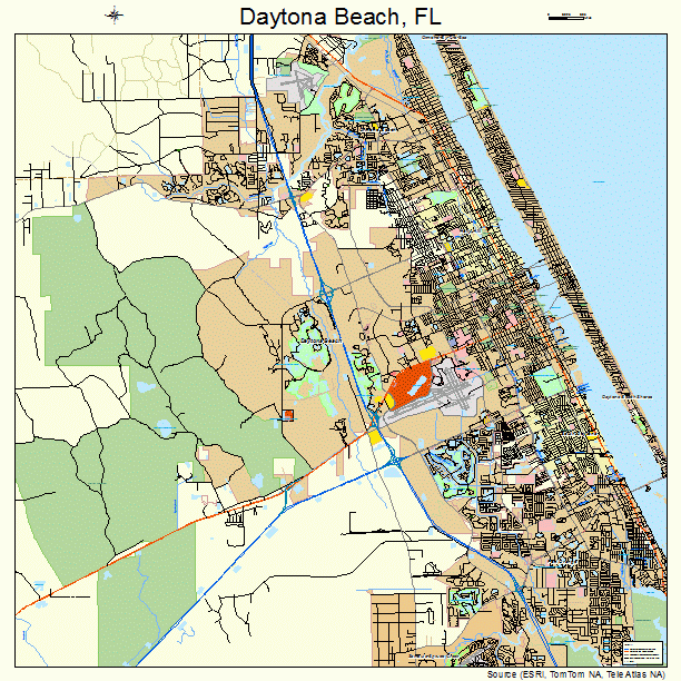 Daytona Beach, FL street map