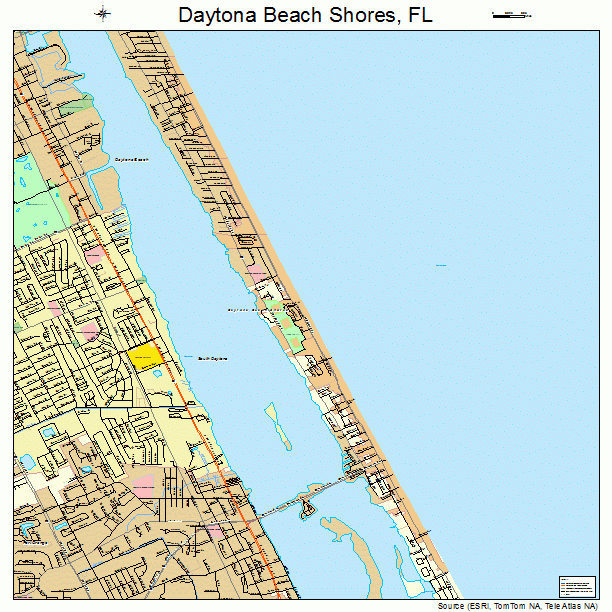 Daytona Beach Shores, FL street map