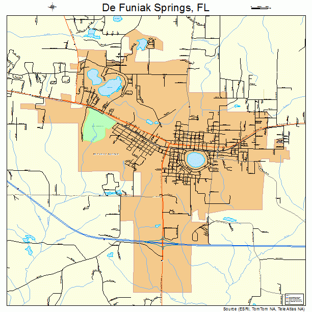 De Funiak Springs, FL street map