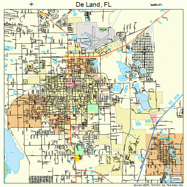 De Land, FL street map