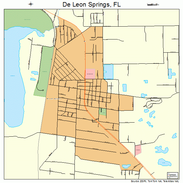 De Leon Springs, FL street map