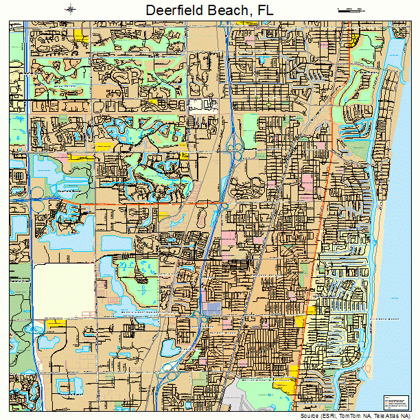 Deerfield Beach, FL street map