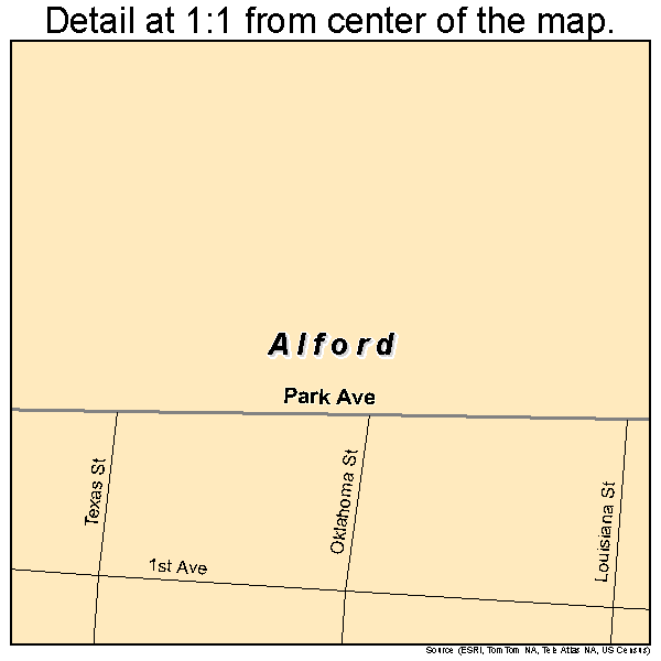 Alford, Florida road map detail