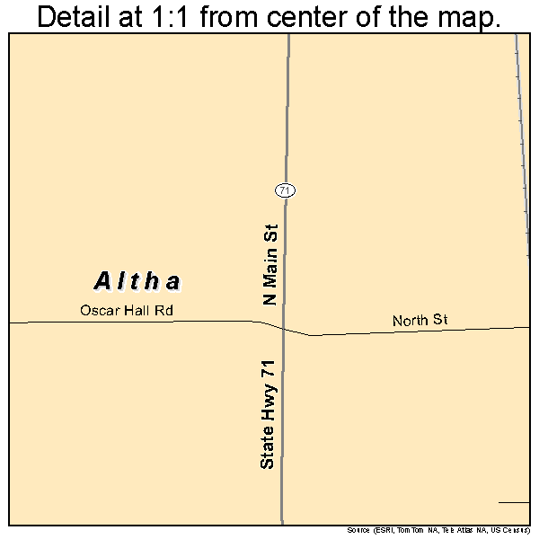 Altha, Florida road map detail