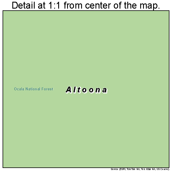 Altoona, Florida road map detail