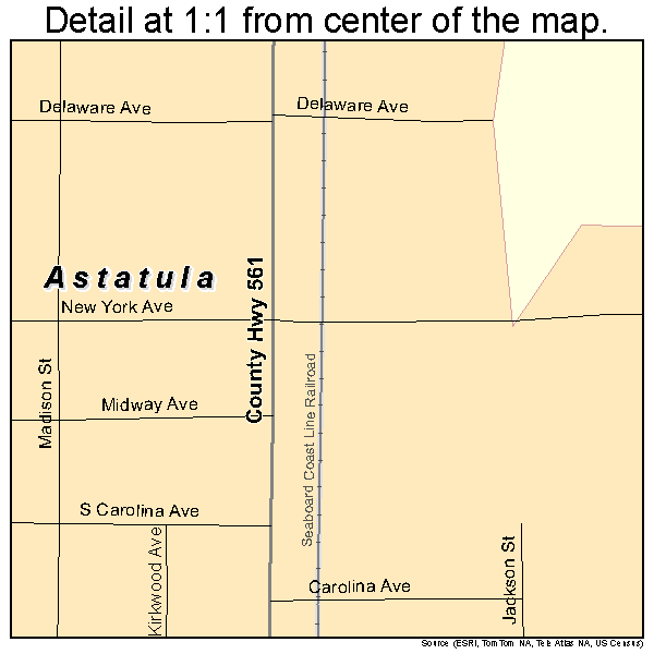 Astatula, Florida road map detail