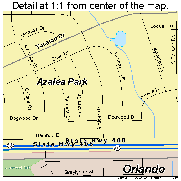 Azalea Park, Florida road map detail